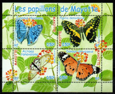Mayotte 2004 - Mi.Nr. Block 7 - Postfrisch MNH - Tiere Animals Schmetterlinge Butterflies - Mariposas