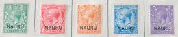 Nauru, 1916-1923, SC 1/2/4/6/7,  MLH, Très Bel Ensemble Avec Belles Dentelures - Nauru