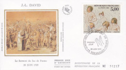 2591 2  Premier Jour David Serment Du Jeu De Paume  Paris 75   20 Juin 1989 - 1980-1989