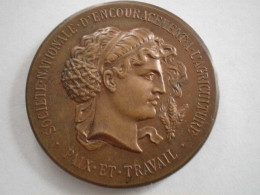 BAR SUR AUBE Médaille ANCIENNE Mérite Agriculture Cérès 35 Grs Gravée BRONZE Près Clairvaux Ville Sous La Ferté Troyes - Andere & Zonder Classificatie