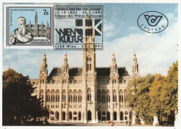 D 1748) Österreich 1991 Mi# 2016 ET-MK: Von Schmidt, Architekt Des Rathaus Wien - Brieven En Documenten