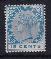 Mauritius: 1883/94   QV   SG108     15c   Blue   MH - Mauritius (...-1967)