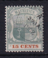 Mauritius: 1900/05   Badge    SG149     15c   Green & Orange   Used - Mauricio (...-1967)