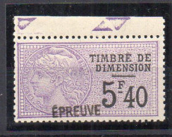 !!! FISCAL, DIMENSION N°101 SURCH EPREUVE NEUF* SIGNE CALVES - Stamps