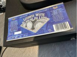 Leeuwse Witte Label Etiket Blanche Du Lion - Alcoholen & Sterke Drank