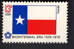 206112197  1976 SCOTT 1660 (XX) POSTFRIS MINT NEVER HINGED  - American Bicentennial FLAG OF TEXAS - Unused Stamps