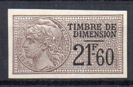 !!! FISCAL, DIMENSION N°105 NEUF** SIGNE CALVES - Timbres