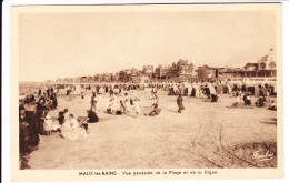 59 - DUNKERQUE - MALO LES BAINS-  Vue Générale De La Plage Et De La Digue - Malo Les Bains