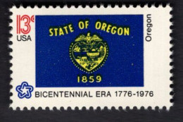 206112485 1976 SCOTT 1665 (XX) POSTFRIS MINT NEVER HINGED - American Bicentennial FLAG OF OREGON - Ongebruikt