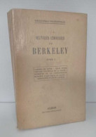 Oeuvres Choisies De Berkeley Tome 1 - Psychologie/Philosophie