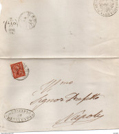 1894  LETTERA CON ANNULLO BENEVENTO + NAPOLI - Marcophilia