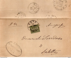 1890 LETTERA CON ANNULLO ESTE PADOVA + SALETTO - Marcophilie