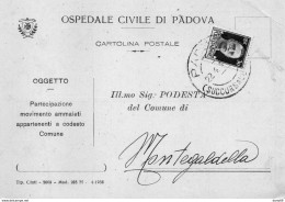 1936 CARTOLINA CON ANNULLO PADOVA - OSPEDALE CIVILE - Marcofilía