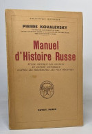 Manuel D'histoire Russe - Zonder Classificatie