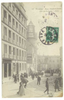 Cpa Toulon - Rue Pastoureau ( Tramway, Pub Cusenier ) - Toulon