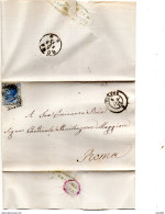 1873  LETTERA CON ANNULLO NUMERALE A PUNTI AVELLINO - Storia Postale