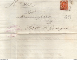 1895  LETTERA CON ANNULLO BOLOGNA - Storia Postale