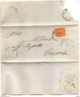 1874 LETTERA CON ANNULLO NUMERALE AVERSA - Storia Postale