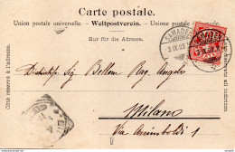 1902 CARTOLINA CON ANNULLO SAMADEN SVIZZERA - Briefe U. Dokumente