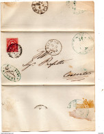 1880 LETTERA CON ANNULLO NUMERALE AVERSA CASERTA - Poststempel