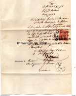 1868 LETTERA CON ANNULLO NUMERALE A PUNTI PADOVA - Marcophilie