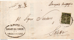 1896 LETTERA CON ANNULLO S. MARGHERITA D' ADIGE PADOVA - Storia Postale