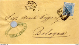 1874  LETTERA CON ANNULLO  NUMERALE REGGIO EMILIA - Marcophilie