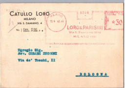 ITALIA 1943  -   Annullo Meccanico Rosso (EMA)   Loro & Parisini  Milano - Maschinenstempel (EMA)