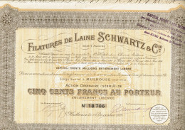 68-FILATURES DE LAINE SCHWARTZ ET CIE.  MULHOUSE  1924   Lot De 6 - Andere & Zonder Classificatie