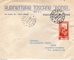 1952  LETTERA CON  ANNULLO  VIAREGGIO LUCCA - 1946-60: Storia Postale