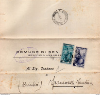 1952  LETTERA CON  ANNULLO  SENIGALLIA + FRANCAVILLA FONTANA BRINDISI - 1946-60: Marcophilie