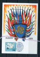 (alm) EUROPA CEPT 1963 CARTE MAXIMUM  PORTUGAL - Cartes-maximum (CM)