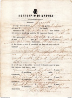 1874 COMUNE DI NAPOLI - Documenti Storici