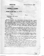 1862 PALERMO - MOBILIZZAZIONE  DELLA GUARDIA NAZIONALE - Historische Documenten