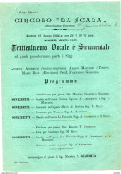 1894 PROGRAMMA CIRCOLO LA SCALA - Programs