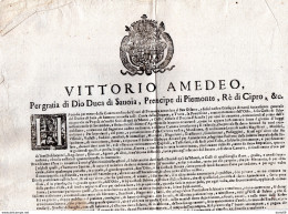 1677 MANIFESTO VITTORIO AMEDEO - Afiches