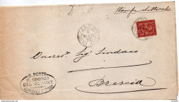 1895 LETTERA   CON ANNULLO QUINZANO D'OGLIO BRESCIA   + VERIFICATO - Storia Postale