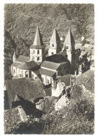 Cpsm Conques En Rouergue - La Basilique Vue Des Combes - Other & Unclassified