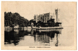 1.7.16 ITALY, TRIESTE, CASTELLO DI MIRAMARE, 1927, POSTCARD - Trieste