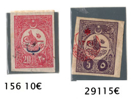 1190-1915 -.Impero Ottomano - Nè 156-291 Non Dentellati - Unused Stamps