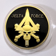 Pièce Médaille NEUVE Plaquée Or - Etats-Unis US Army Delta Force Navy - Altri & Non Classificati