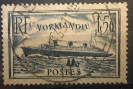 France 1935, Yvert 299, Paquebot Normandie Liner Obl Cachet à Date HOROPLAN,  Paris Rue Cler, VII E Arrondissement  , TB - Gebraucht