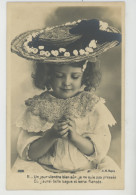 ENFANTS - LITTLE GIRL - MAEDCHEN - Jolie Carte Fantaisie Fillette Avec Chapeau Et Bague De Fiançailles Au Doigt - Abbildungen