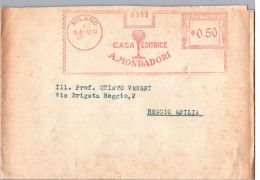 ITALIA 1942  -   Annullo Meccanico Rosso (EMA)  Casa Editrice A. Mondadori - Macchine Per Obliterare (EMA)