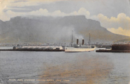 CPA / AFRIQUE DU SUD / ROYAL MAIL STEAMER LEAVING DOCKS / CAPE TOWN - Afrique Du Sud