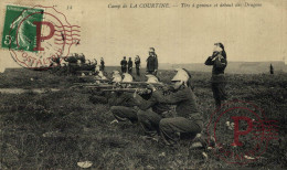 CAMP DE LA COURTINE. Tirs à Genoux Et Debout Des Dragons. MILITAR. MILITAIRE. - Regimientos