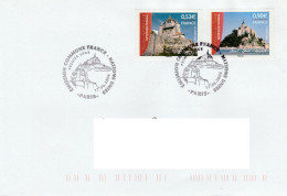 France 2006 FDC Voyagée Emission Commune Nations Unies Genève ONU Provins Mont St Michel United Nations UN FDC - Gezamelijke Uitgaven