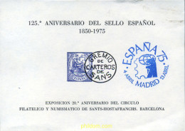 273148 MNH ESPAÑA Hojas Recuerdo 1975 125 ANIVERSARIO DEL SELLO ESPAÑOL - Unused Stamps