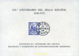 273177 MNH ESPAÑA Hojas Recuerdo 1975 125 ANIVERSARIO DEL SELLO ESPAÑOL - Nuevos