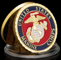 Pièce Médaille NEUVE Plaquée Or - Etats-Unis US Marine Corps Guerre Du Vietnam (Réf 1) - Otros & Sin Clasificación